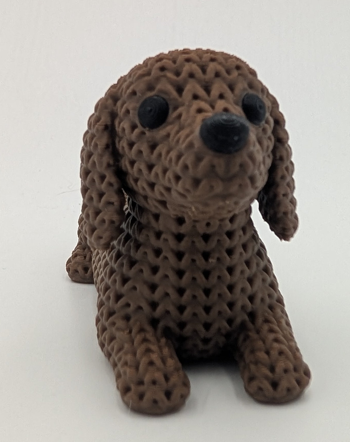 Knitted Style Dachshund 3D Printed Dog Figurine, Cute Desk Decor, Unique Gift for Dachshund Lovers