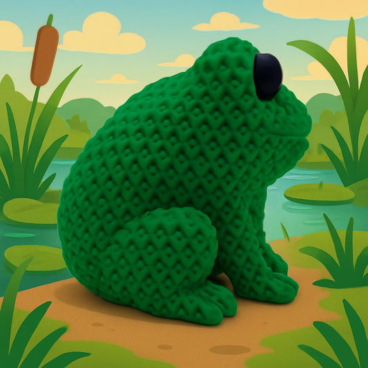 Knitted-Style Frog