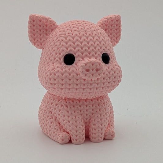 Knitted-Style Pig