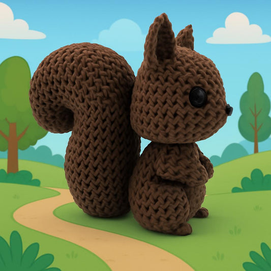 Knitted-Style Squirrel