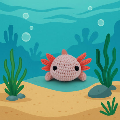 Knitted-Style Axolotl