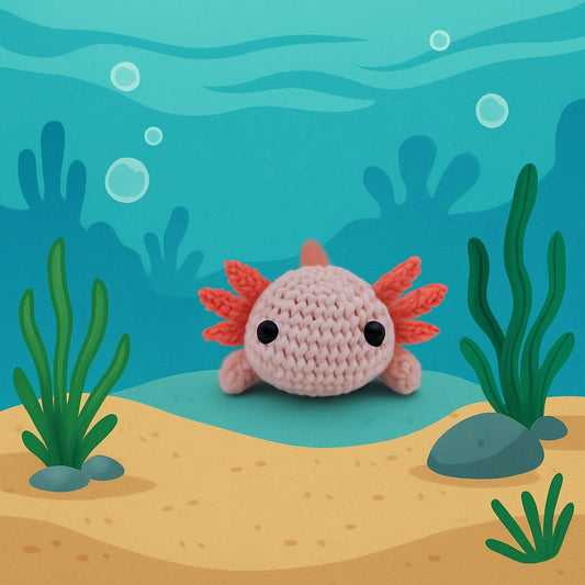 Knitted-Style Axolotl