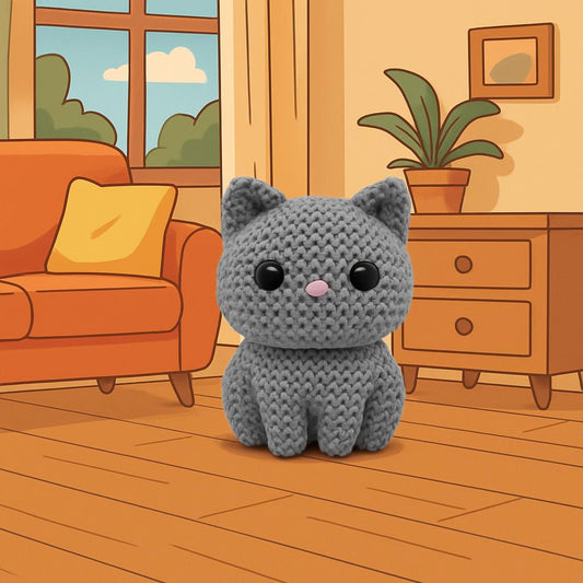 Knitted-Style Cat