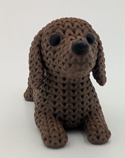 Knitted Style Dachshund 3D Printed Dog Figurine, Cute Desk Decor, Unique Gift for Dachshund Lovers