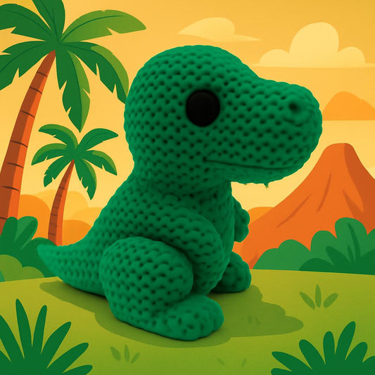Knitted-Style Dinosaur