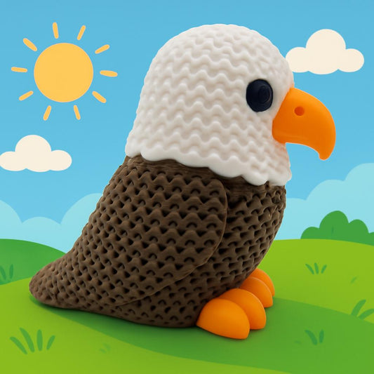 Knitted-Style Bald Eagle