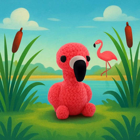 Knitted-Style Flamingo