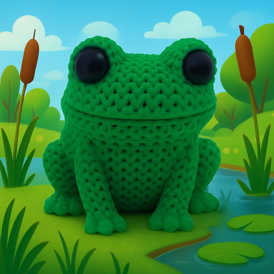 Knitted-Style Frog
