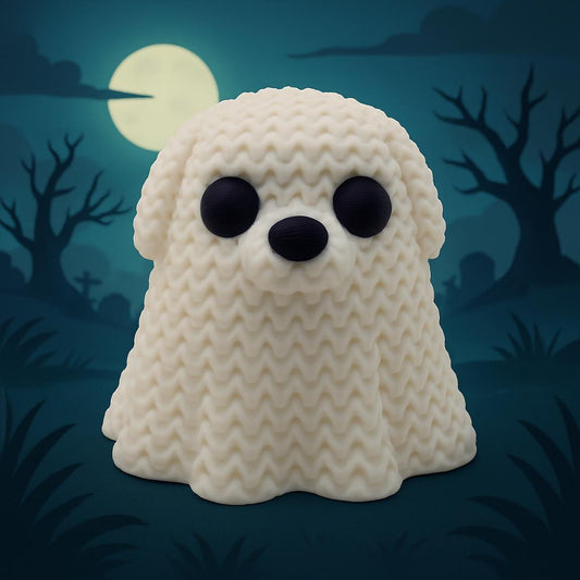 Knitted-Style Ghost Dog
