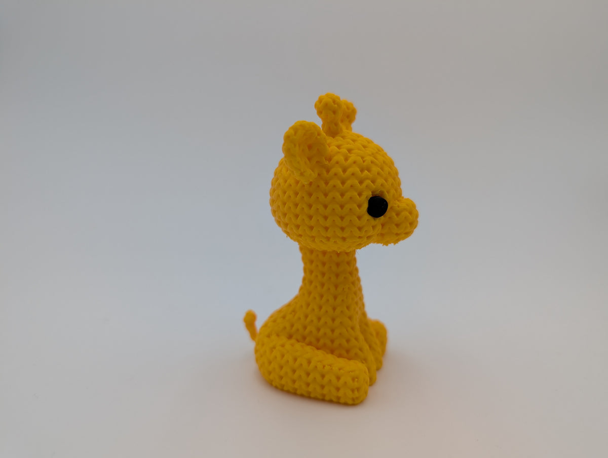 Knitted Style Giraffe 3D Printed Animal Figurine, Cute Desk Decor, Unique Gift for Giraffe Lovers