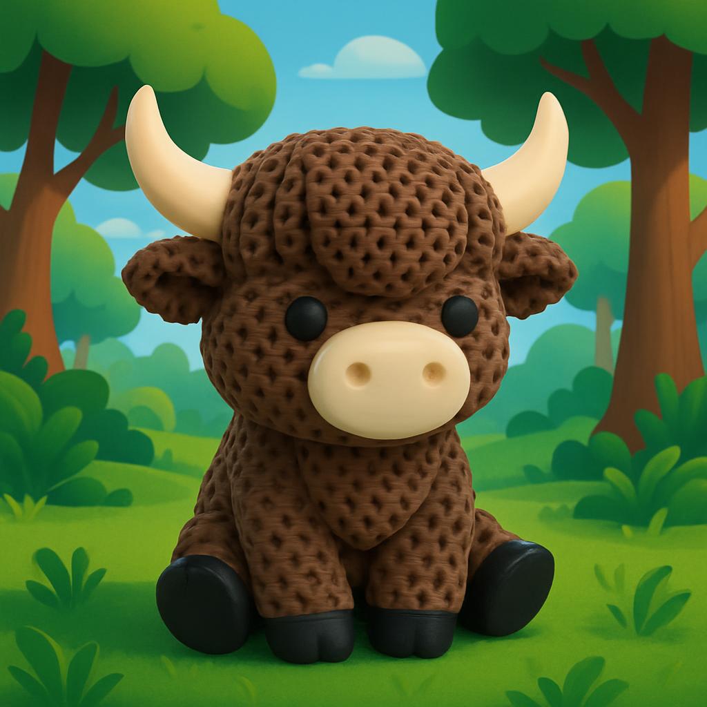 Knitted-Style Highland Cow