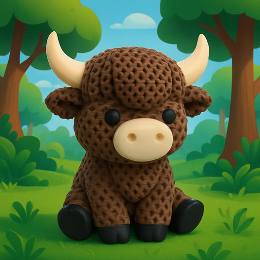 Knitted-Style Highland Cow