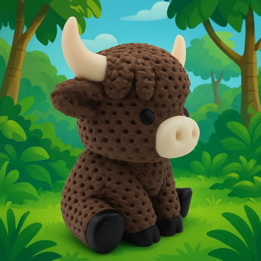 Knitted-Style Highland Cow