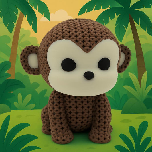 Knitted-Style Monkey