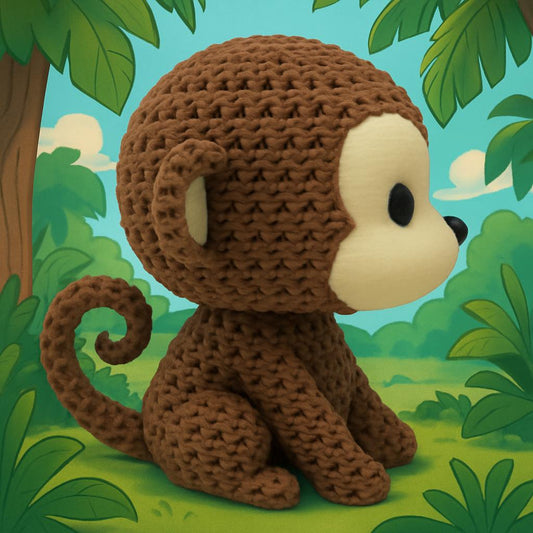 Knitted-Style Monkey