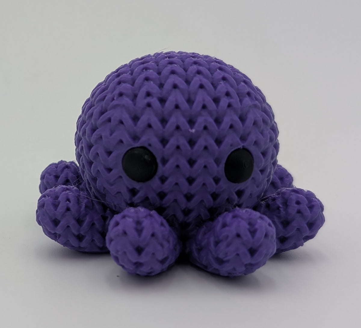 Knitted Style Octopus 3D Printed Animal Figurine, Cute Desk Decor, Unique Gift for Ocean Lovers